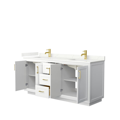 72 Inch White Bathroom Vanities You'll Love | Wayfair